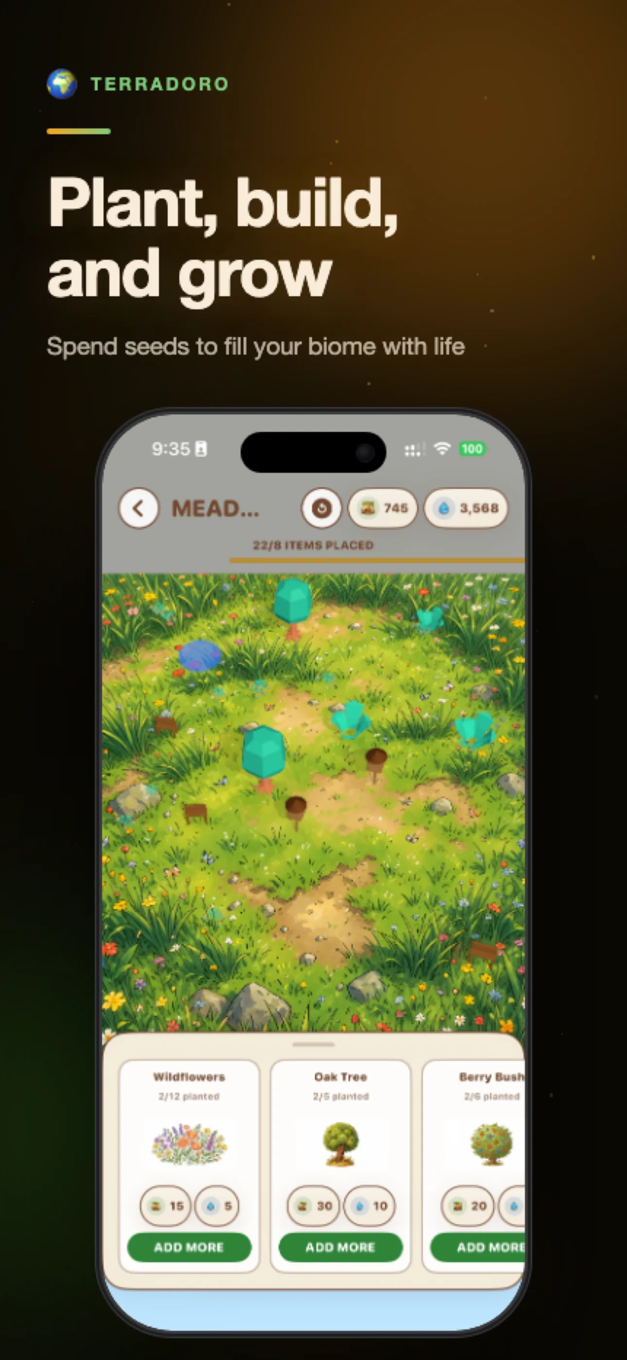 Terradoro app world screen